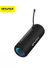 Awei 便携式蓝牙音箱,带彩色闪光,超重低音,25W,24小时播放,IPX5防水