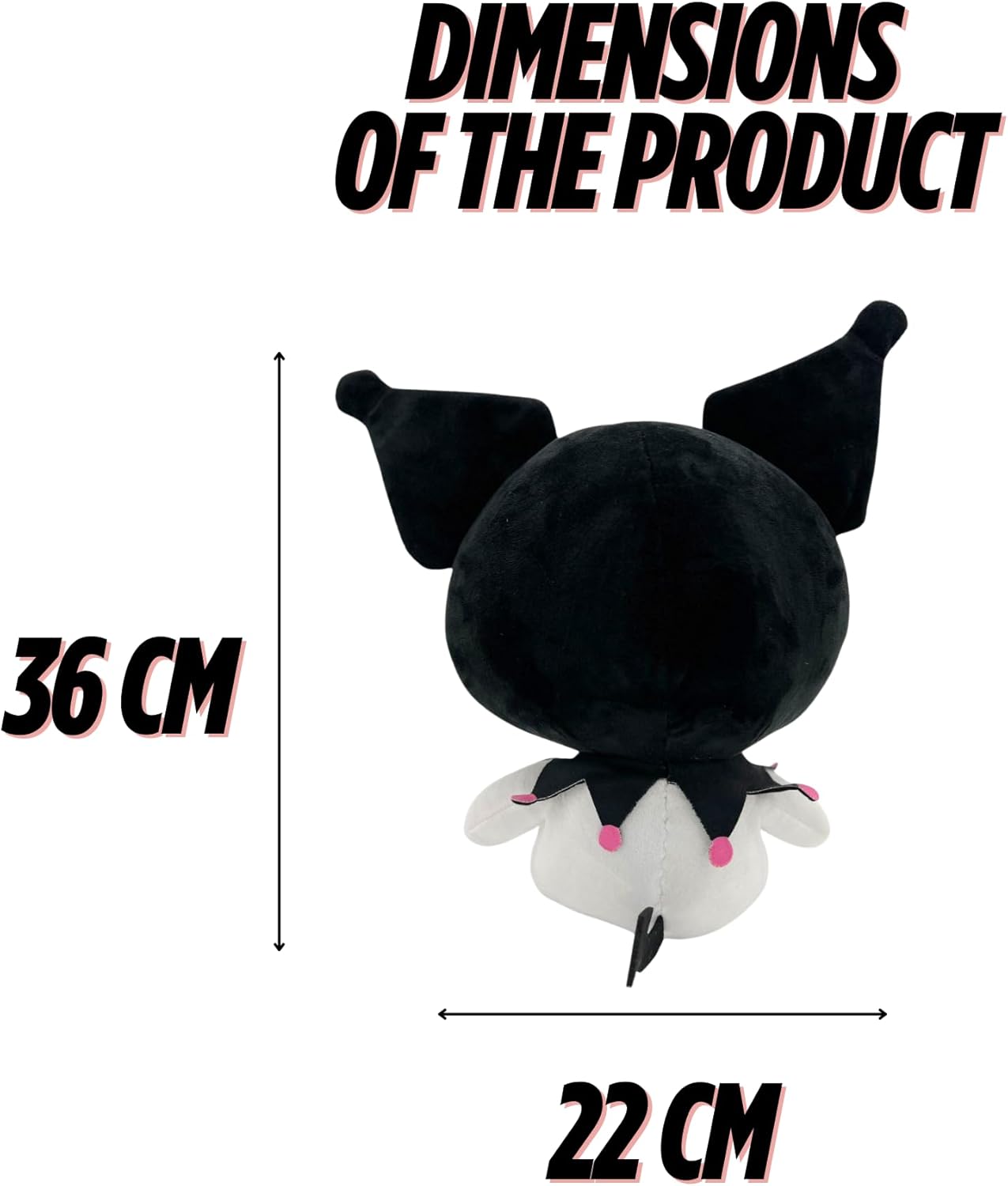 Peluche Kuromi Hello Kitty Originale 30cm 50º Anniversario Morbido e Confortevole Ideale per Collezionisti e Amanti di Hello Kitty