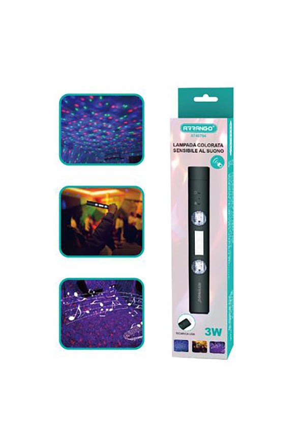 LAMPADA COLORATA SENSIBILE AL SUONO