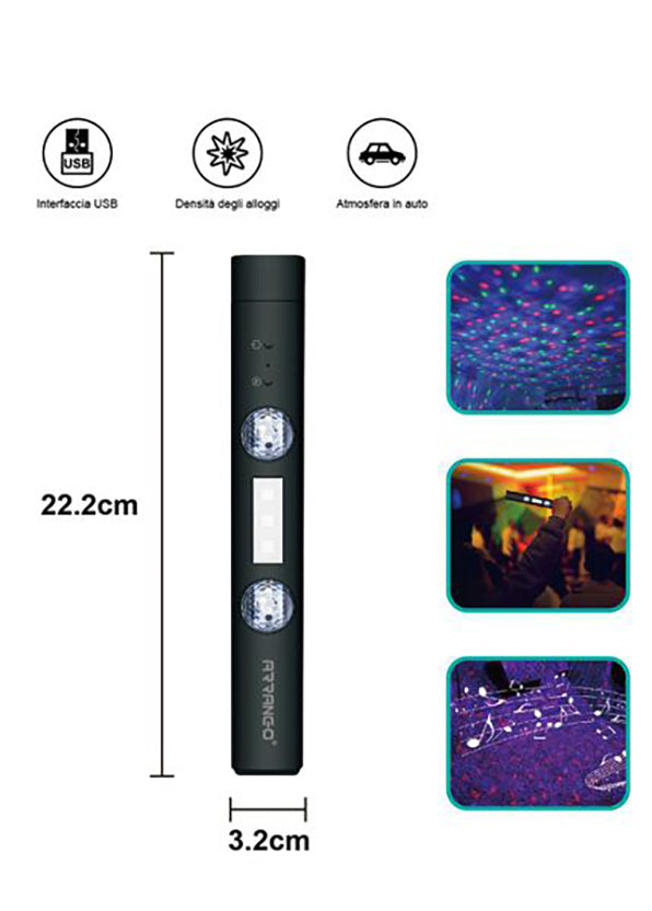 LAMPADA COLORATA SENSIBILE AL SUONO