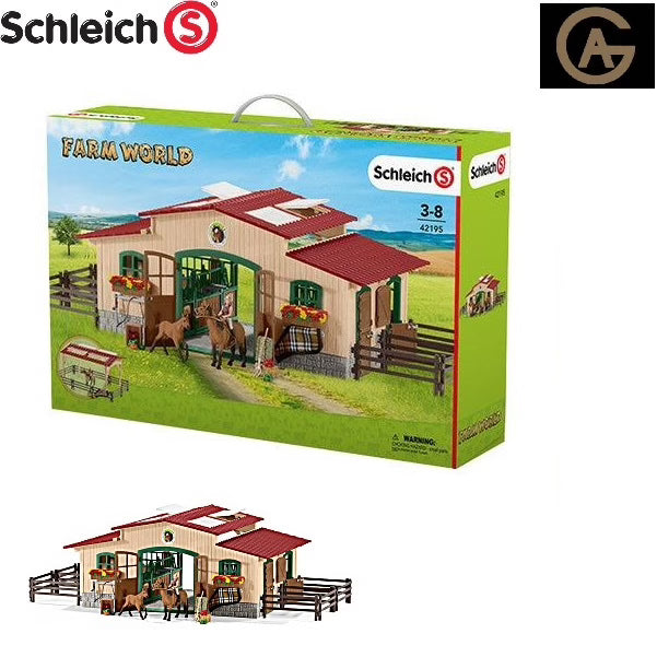 Schleich 马厩,配备马匹和配件