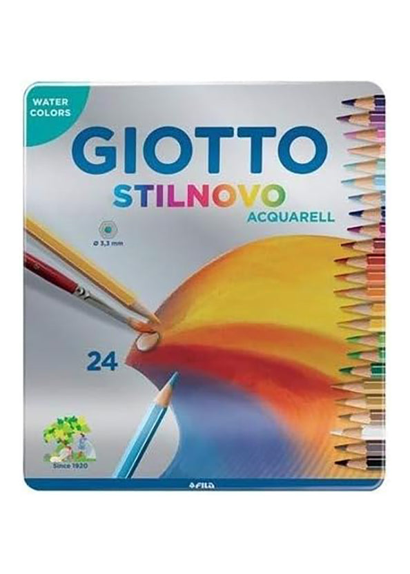 Stilnovo 蜡笔,24 色水溶性颜色一盒