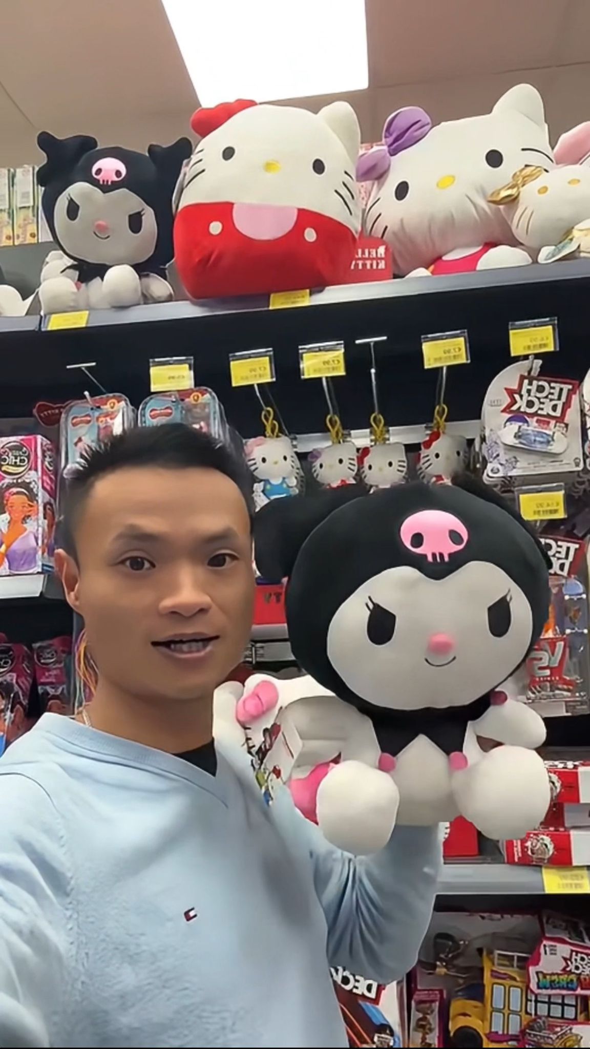 Peluche Kuromi Hello Kitty Originale 30cm 50º Anniversario Morbido e Confortevole Ideale per Collezionisti e Amanti di Hello Kitty