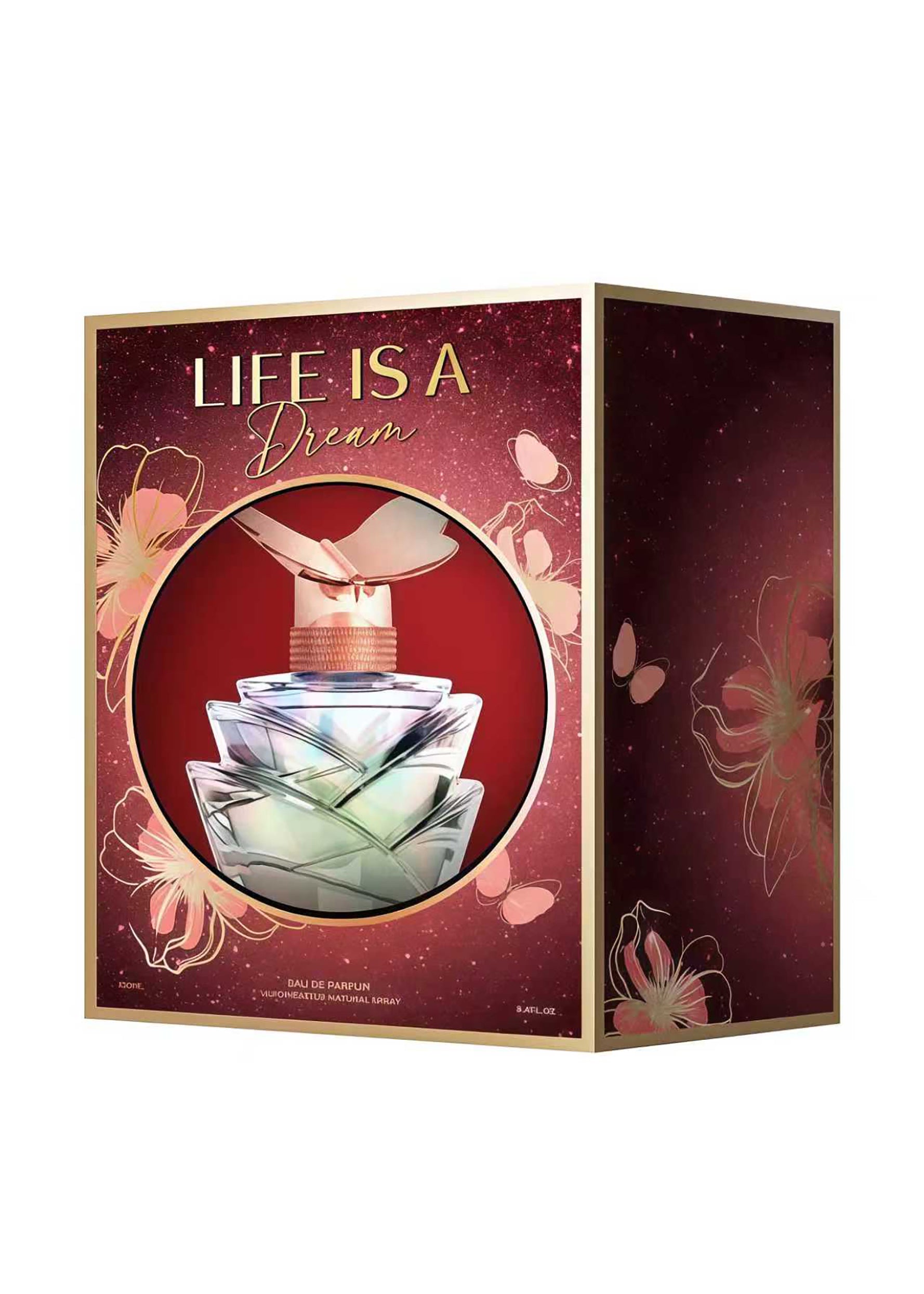 人生如梦天然香水喷雾女士甜美淡香水 3.4 液体盎司特制礼盒装