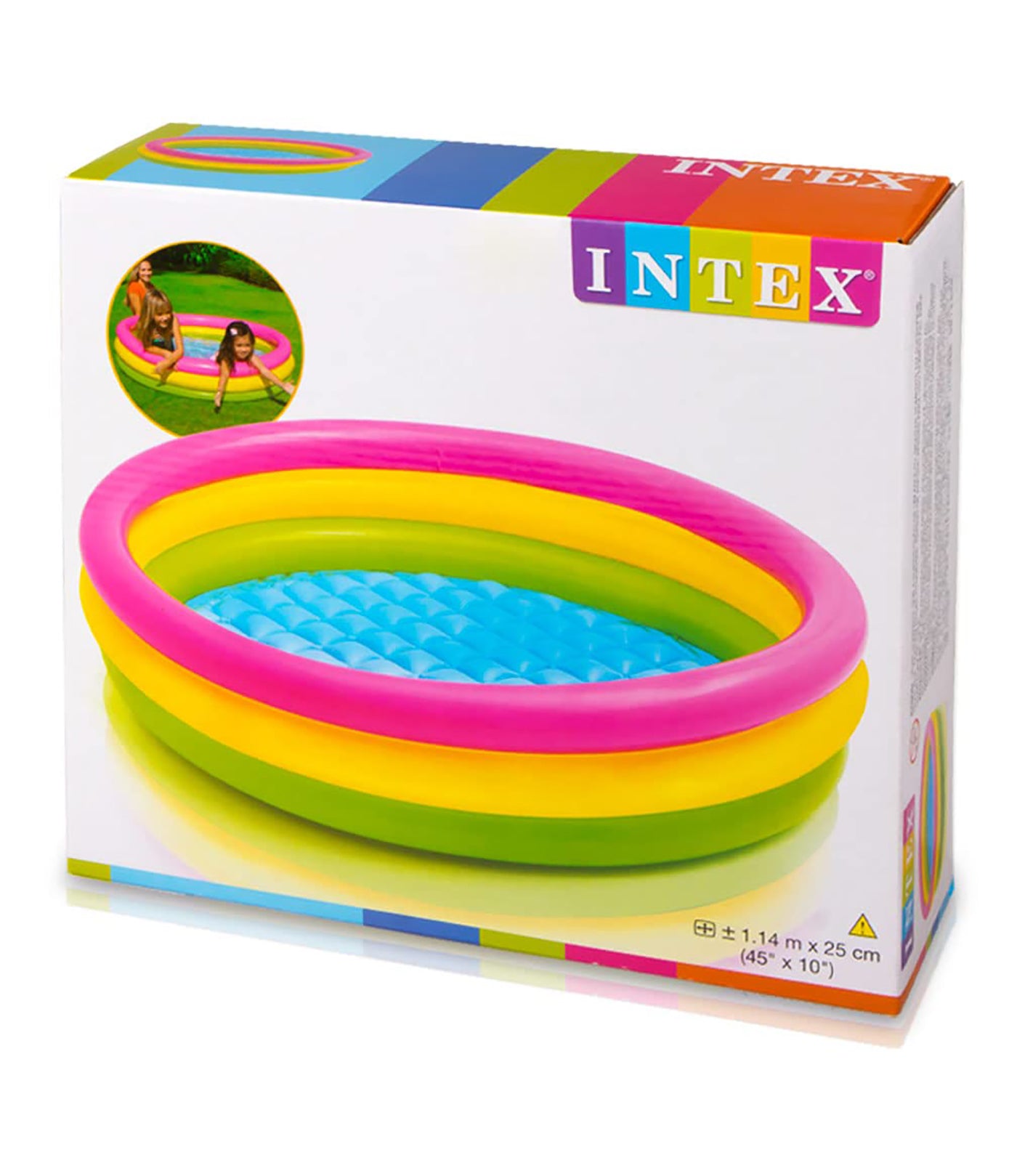 Intex Piscina Gonfiabile Sunset con 3 Anelli 114x25 cm