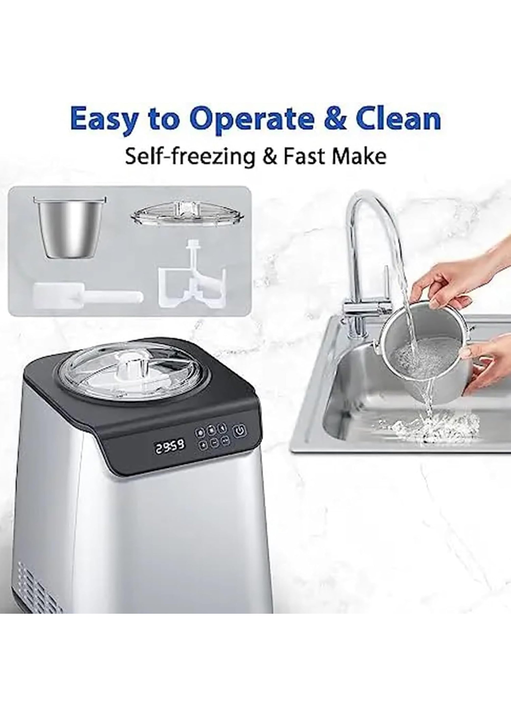 Gelatiera Gelato Macchina for gelato completamente automatica con compressore incorporato