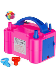 电动气球泵带 2+2 个喷嘴,2 种工作模式智能充气,220 伏 600 瓦,适用于派对、婚礼、生日装饰