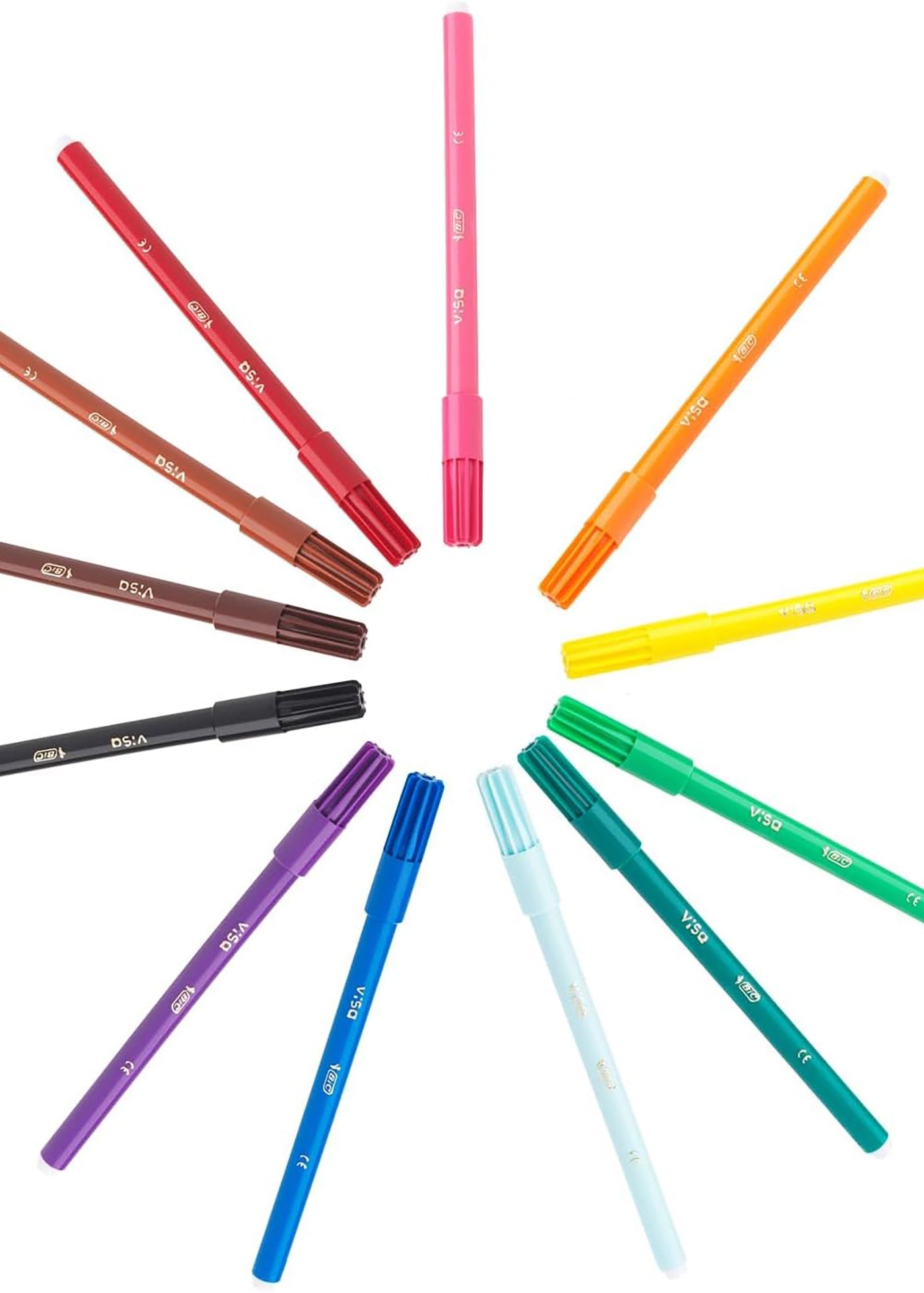 Bic Visa 可水洗记号笔 - 12 支装