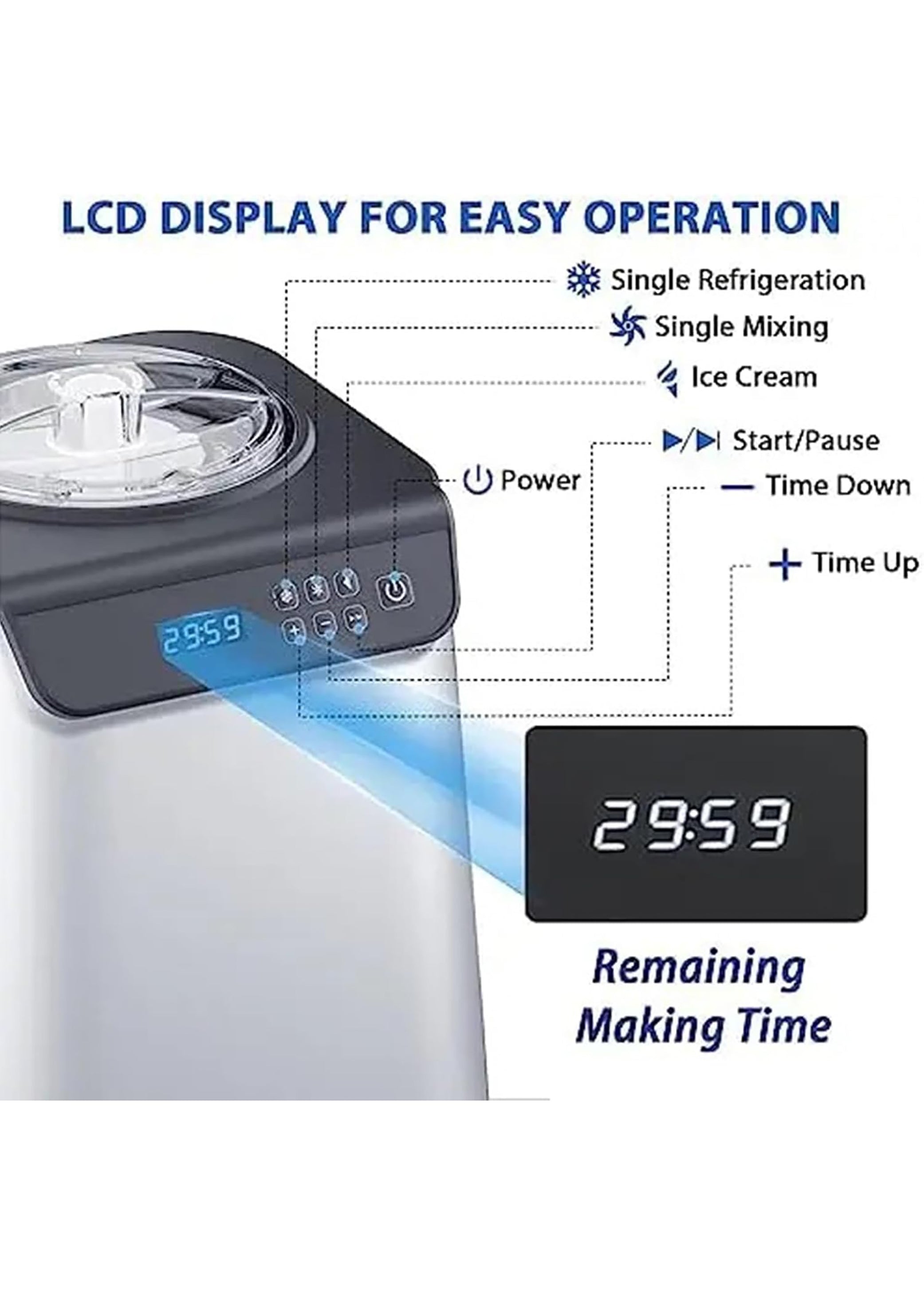 Gelatiera Gelato Macchina for gelato completamente automatica con compressore incorporato