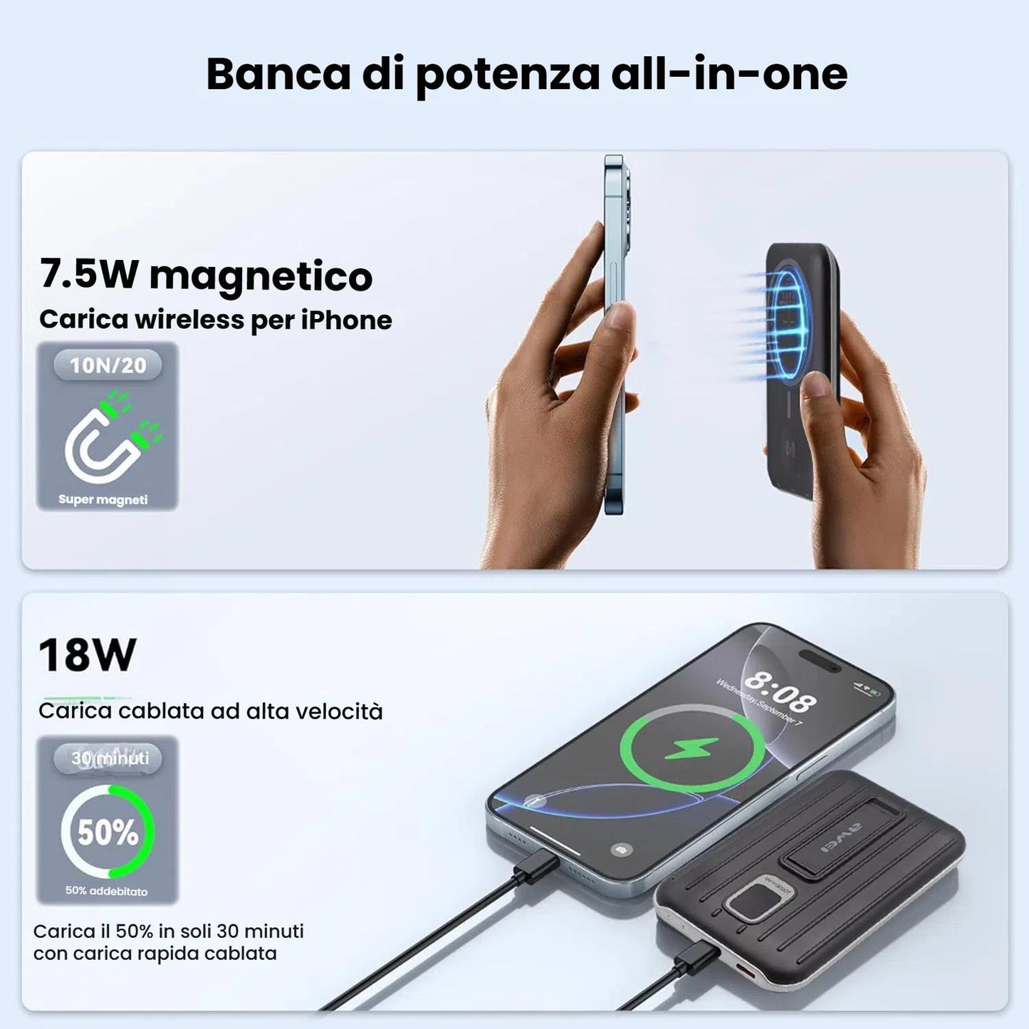 Awei Power Bank magnetico da 10000