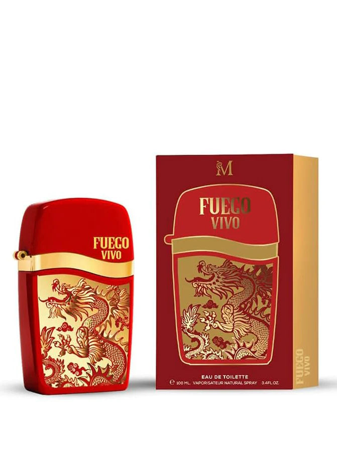 Unisex perfume Fuogo Vivo eau de toilette natural spray 100 ml, men's fragrance with vibrant and fresh notes