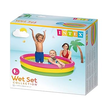 Intex Piscina Gonfiabile Sunset con 3 Anelli 114x25 cm