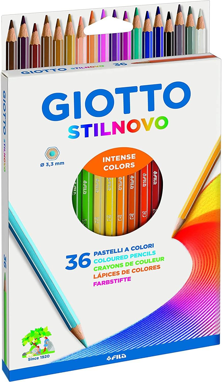 Giotto Stilnovo 粉彩盒装 36 支彩色铅笔