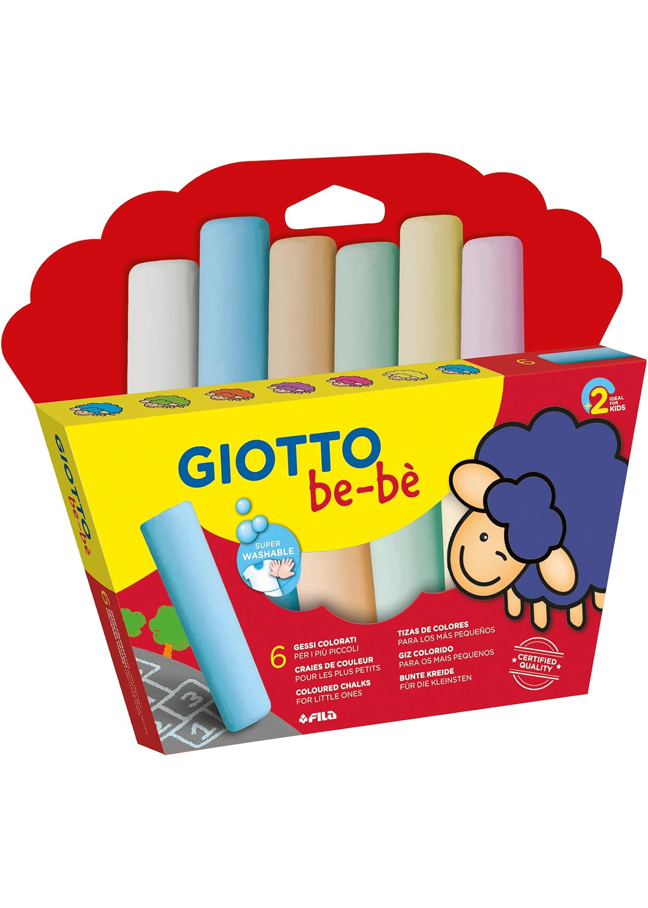 Giotto Bebe 超级粉笔 6 件套