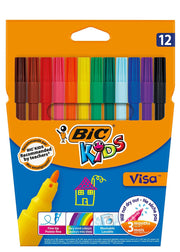 Bic Visa 可水洗记号笔 - 12 支装
