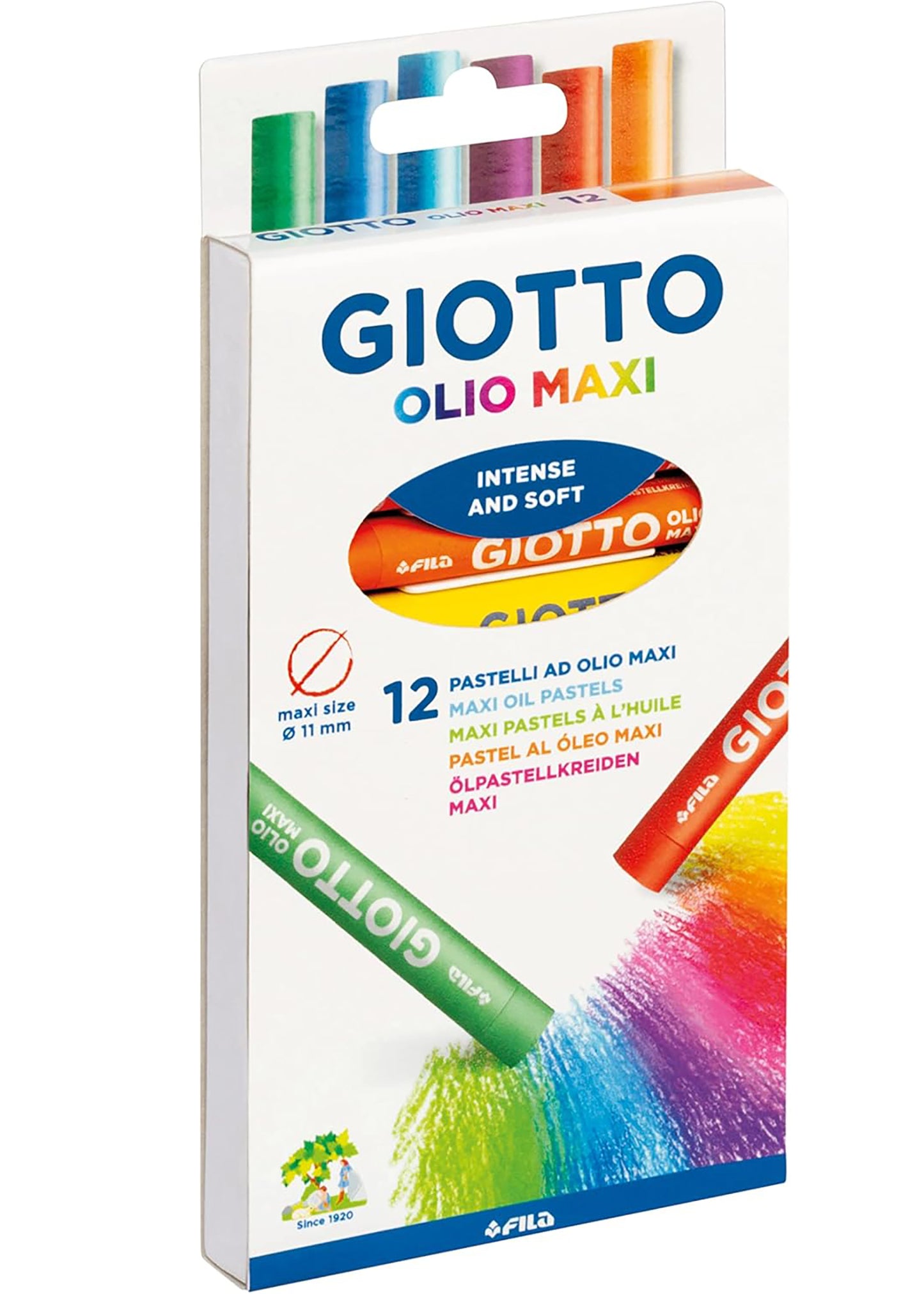 Giotto pastelli ad olio in astuccio da 12 colori