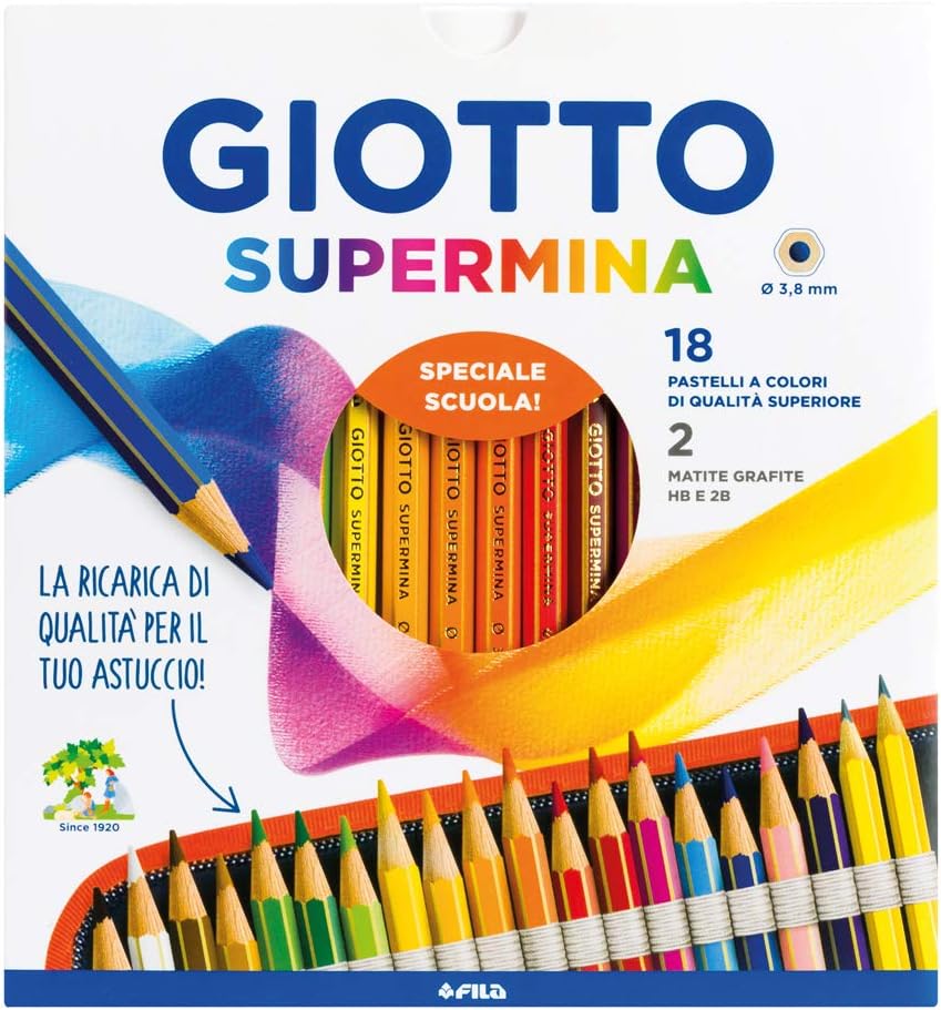 Pastello giotto supermina temagraph 18 colori