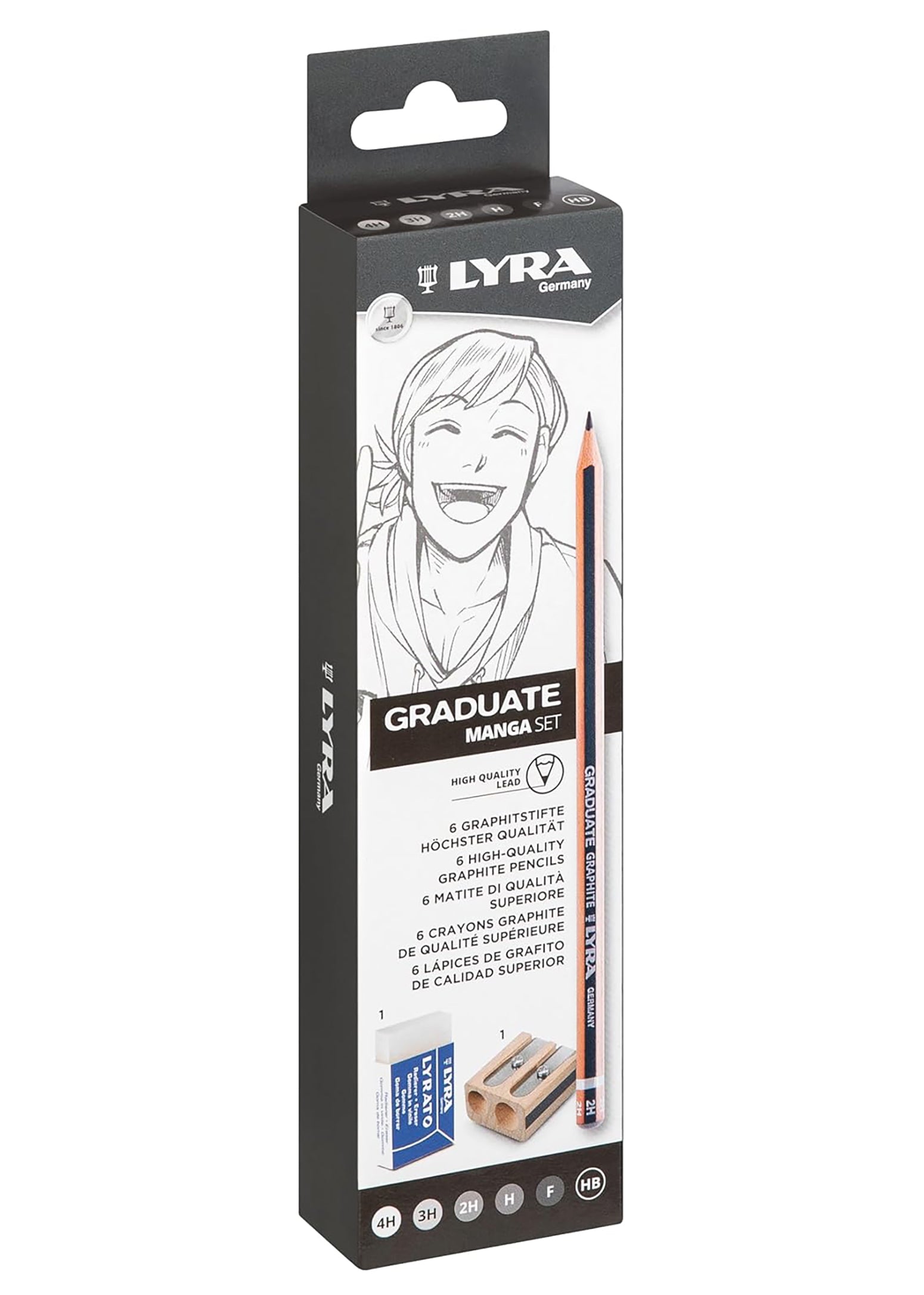 Lyra Graduate graphite manga SET 8 pcs