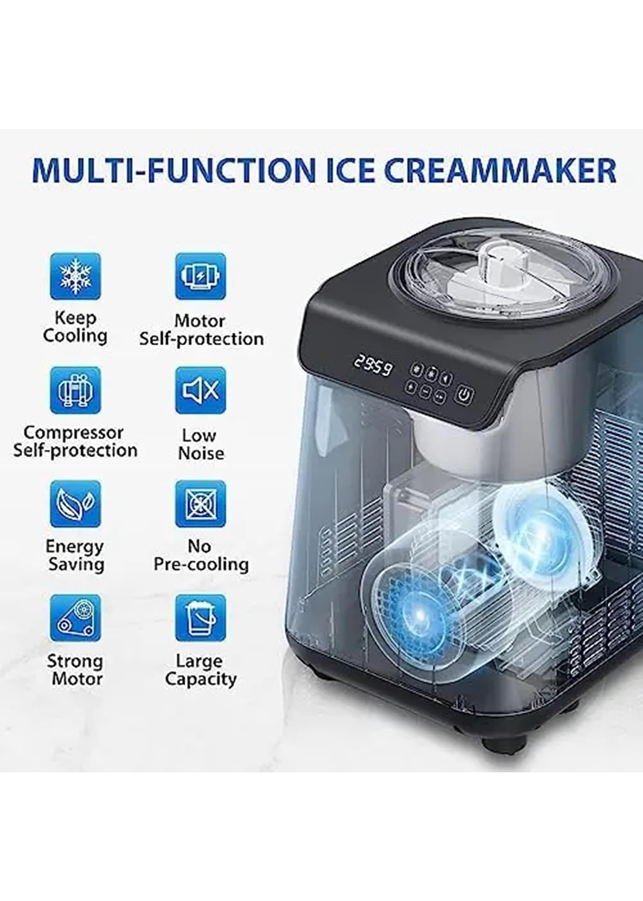 Gelatiera Gelato Macchina for gelato completamente automatica con compressore incorporato