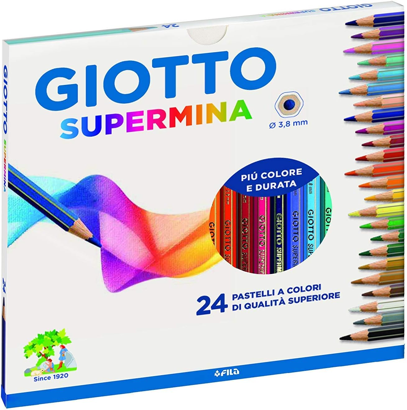 Pastello giotto supermina temagraph 18 colori