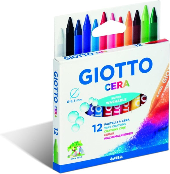 Pastelli a cera 12 colori giotto