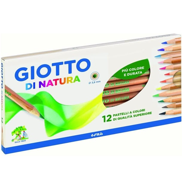 Pastello giotto natural scattola 12 colori