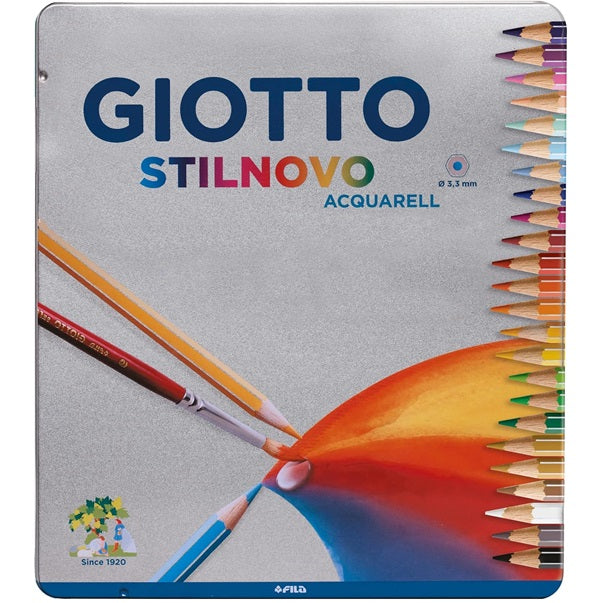 Stilnovo 蜡笔,24 色水溶性颜色一盒