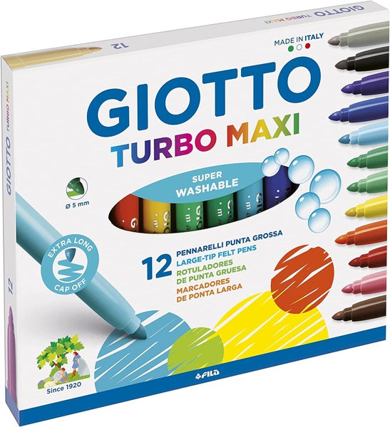 Pastello turbo maxi scattola 12 colori