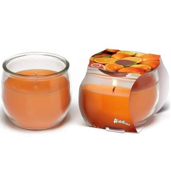 Candela profuma ambiente 30h 120gr. vasetto in vetro fragranza - agrumi