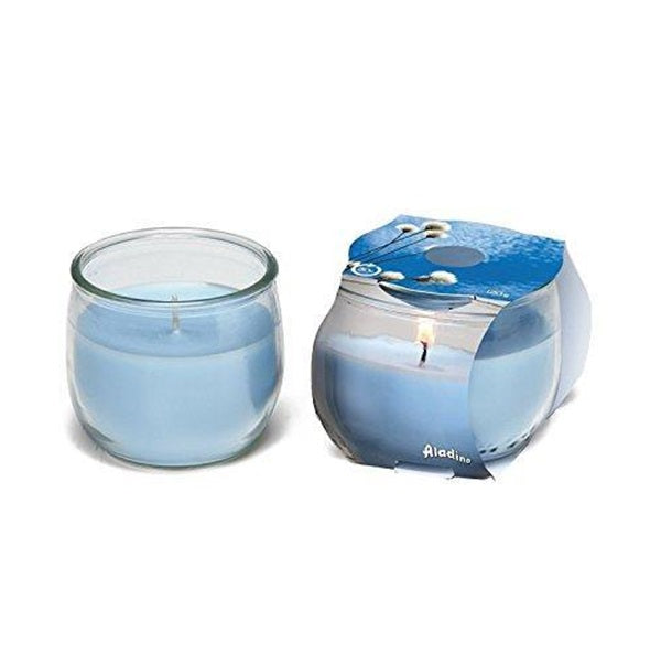 Candela profuma ambiente 30h 120gr. vasetto in vetro fragranza - fiori di cotone