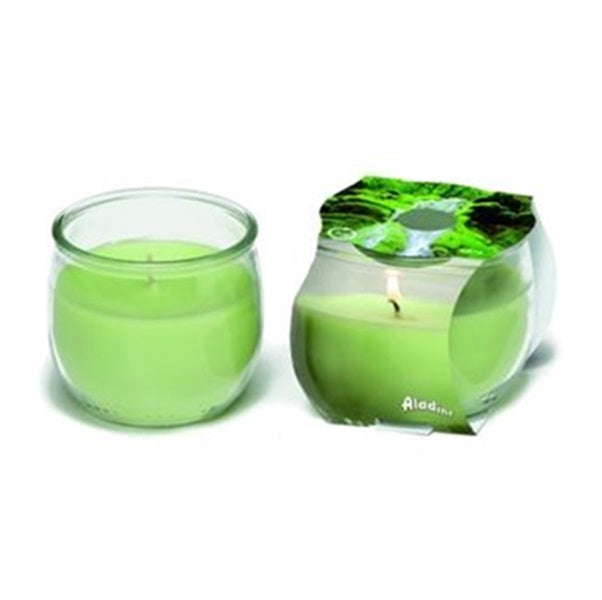 Candela profuma ambiente 30h 120gr. vasetto in vetro fragranza - muschio bianco