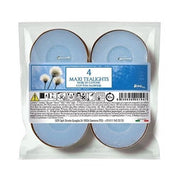 Maxi tealights 4 pz. profumazione d. 6 durata 10 ore - fiori di cotone
