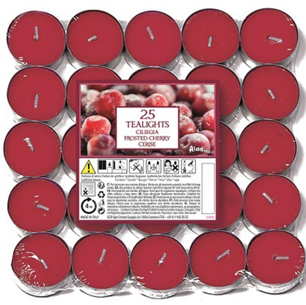 Candele profumate tealights 25 pezzi - ciliegia