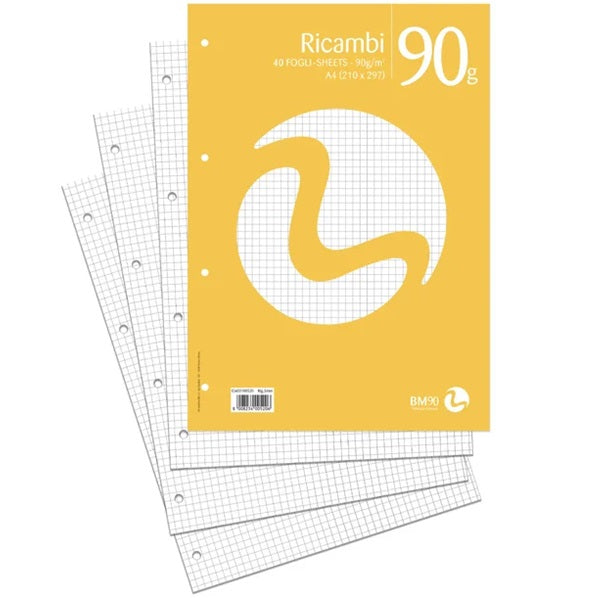 Ricambio quadretti 5mm 40fogli