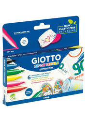Giotti 纺织记号笔,6 种颜色