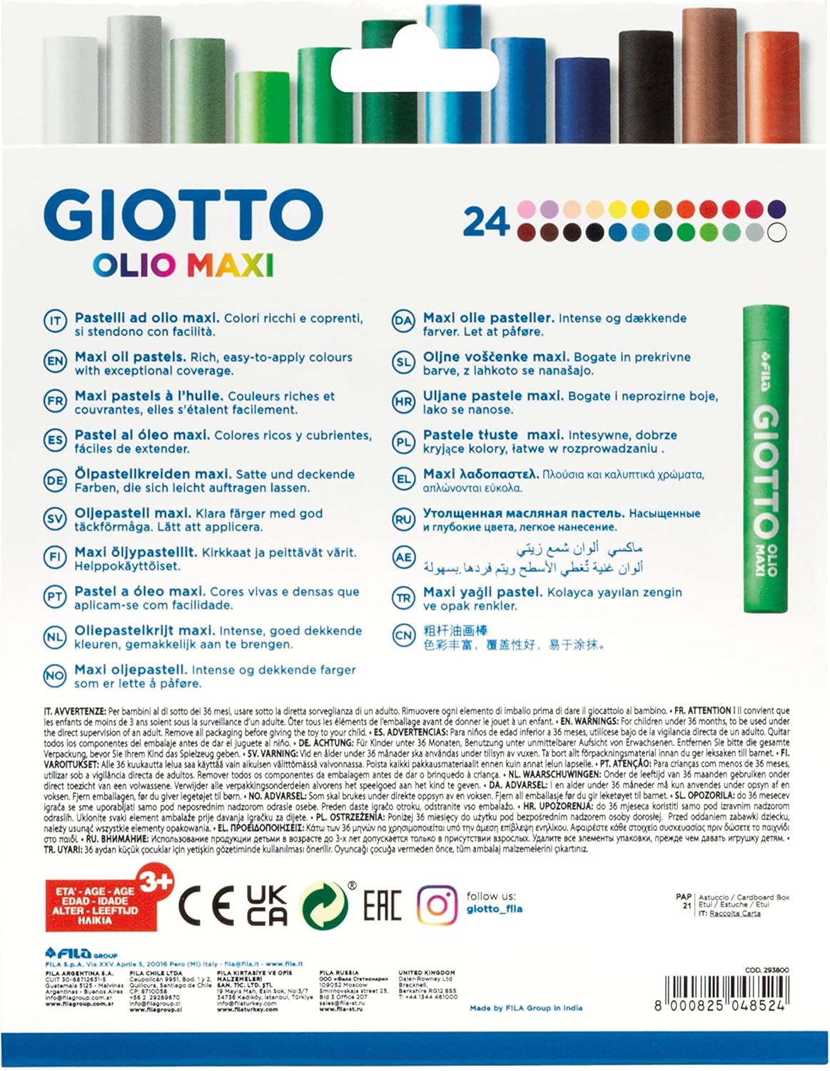 Pastello giotto scattola 24 colori