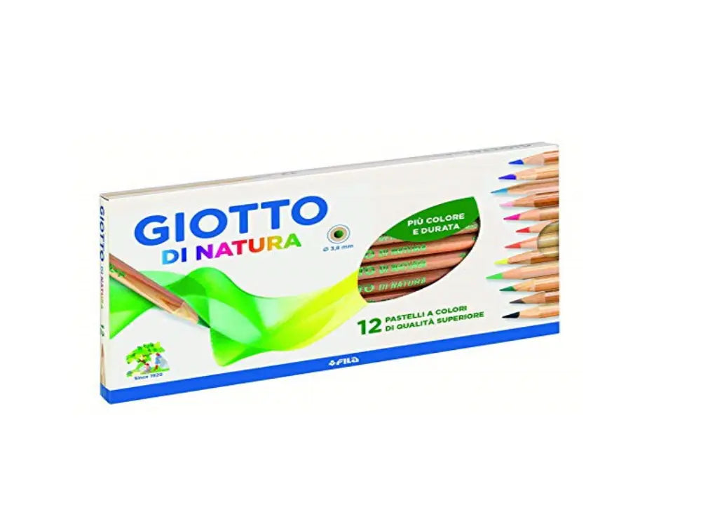 Pastello giotto natural scattola 12 colori