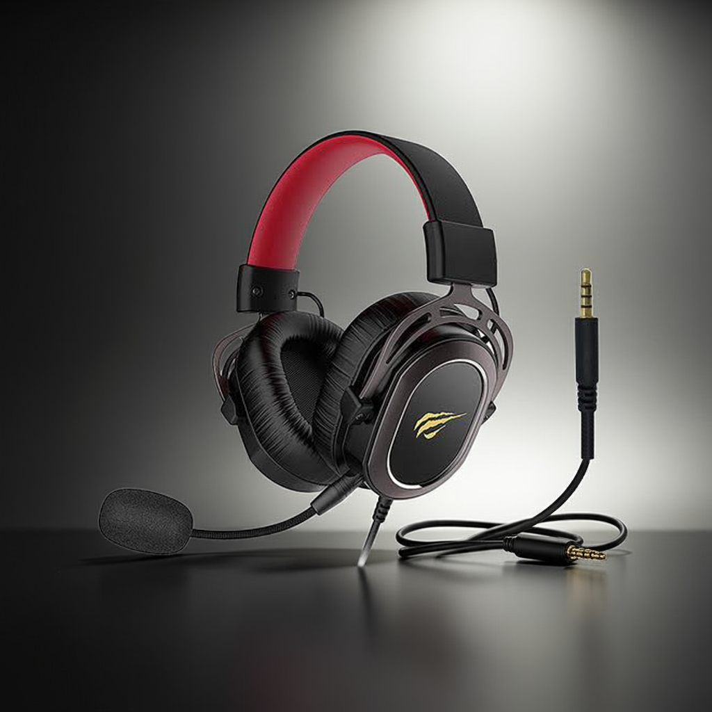 带 3.5 毫米接口的 Havit 游戏耳机