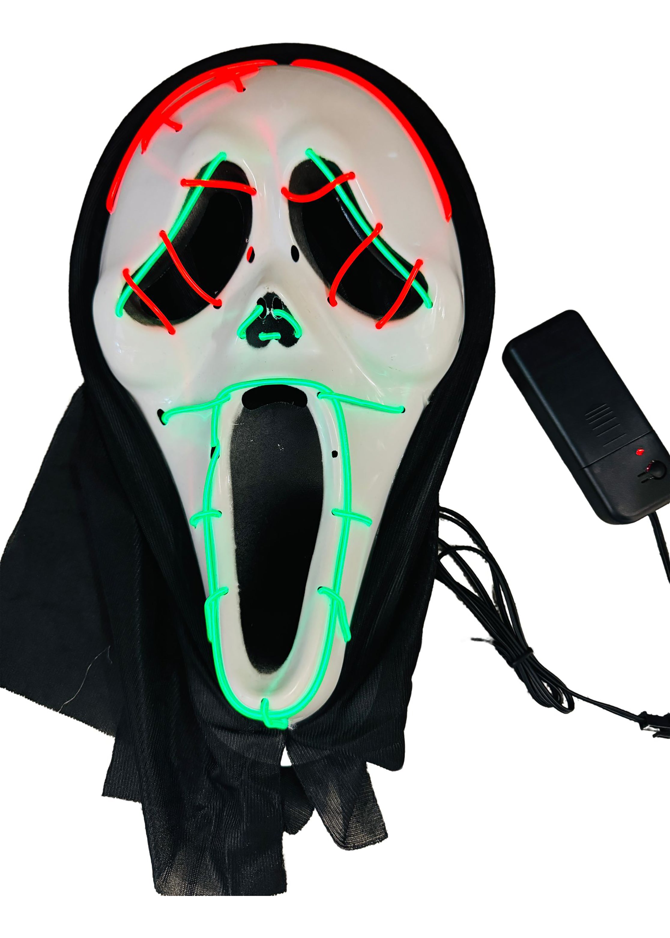 Maschera ghostface scream con led
