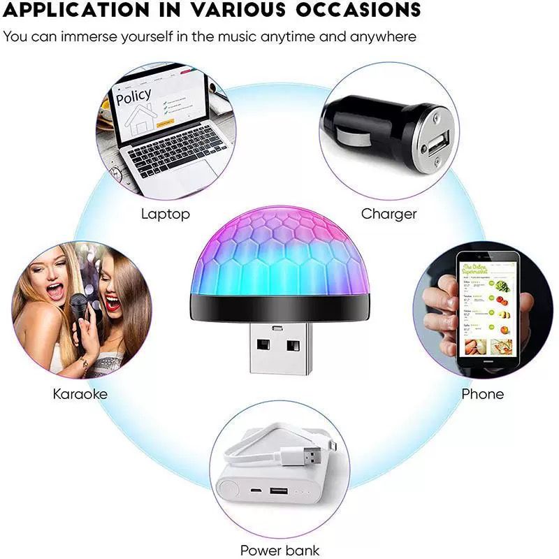Mini luce discoteca usb
