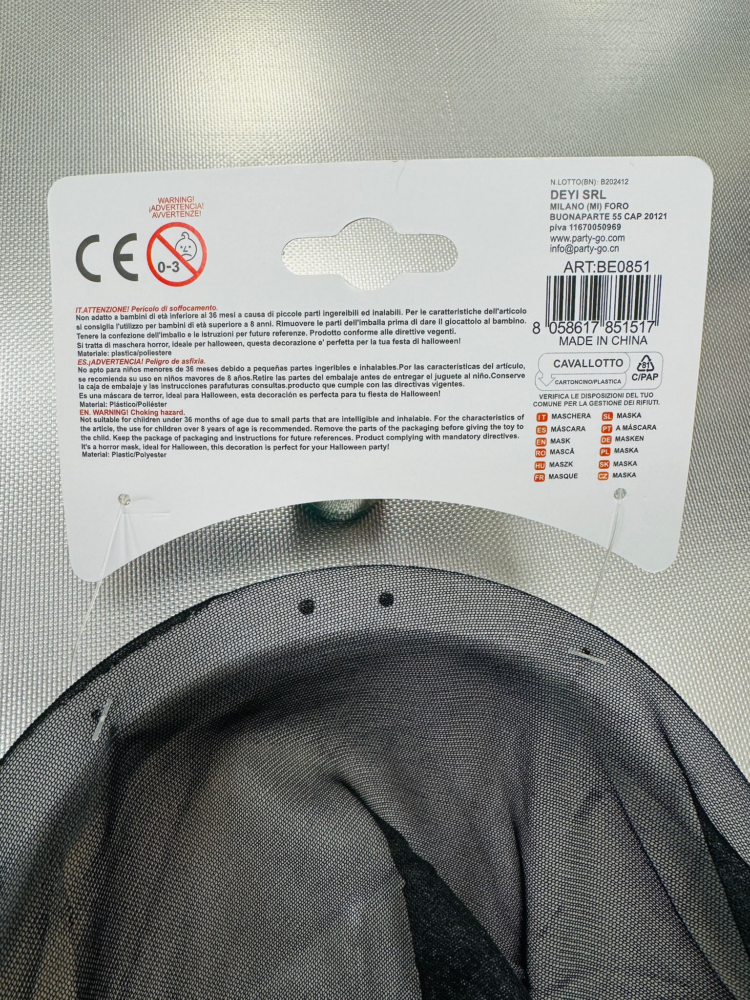 Maschera ghostface scream con sangue