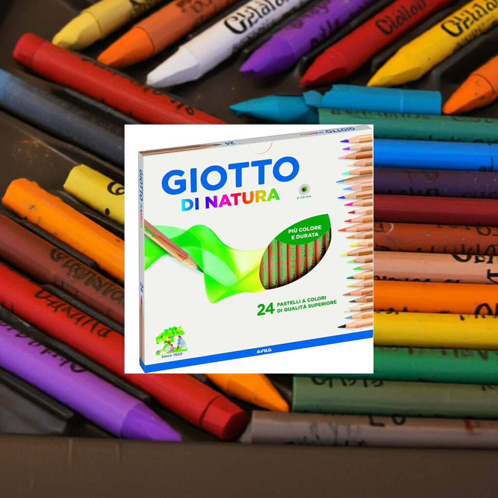 Pastello giotto natural scattola 24 colori