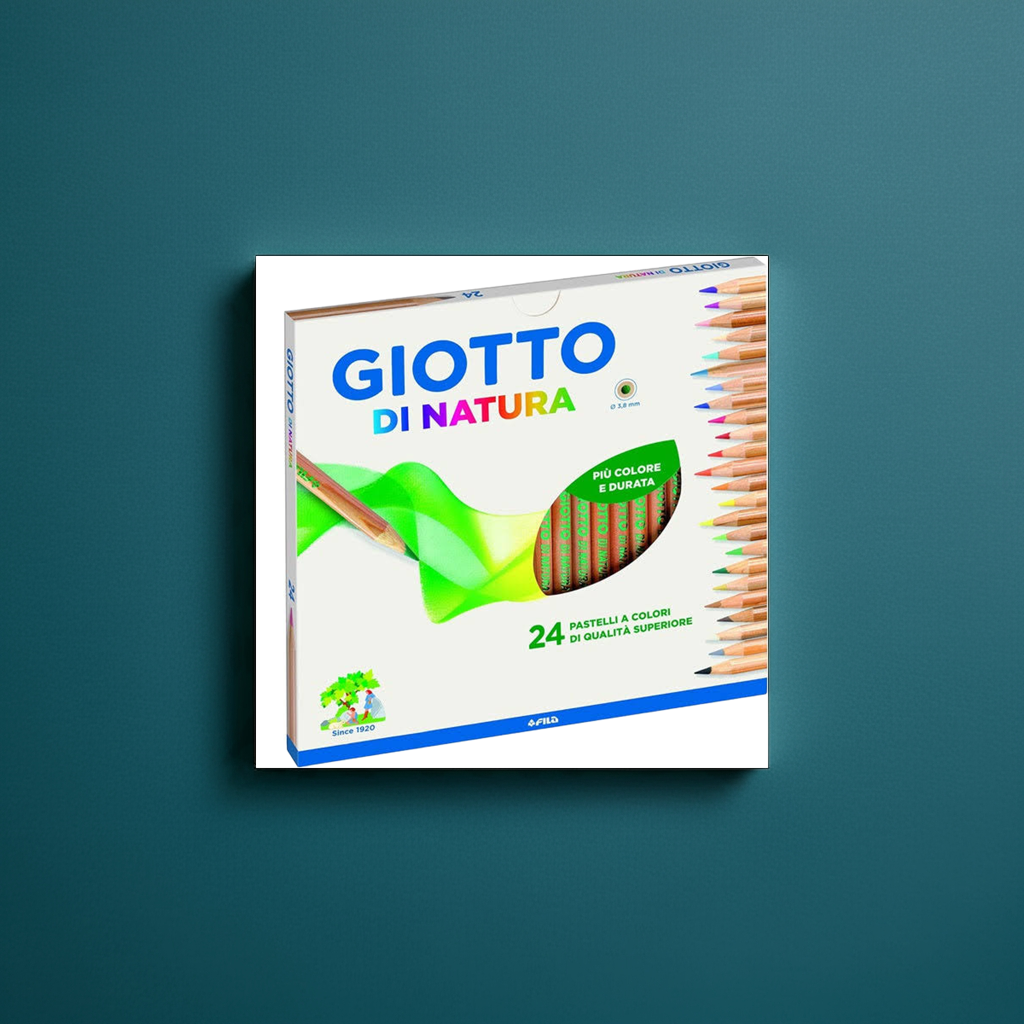 Pastello giotto natural scattola 24 colori