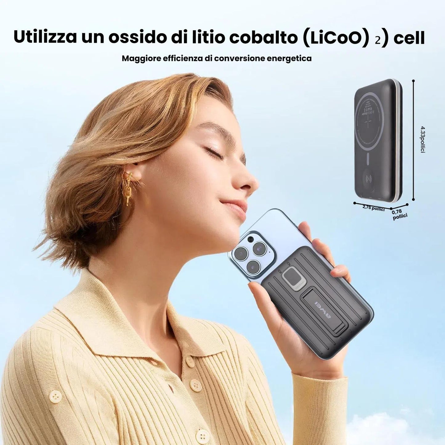 Awei Power Bank magnetico da 10000