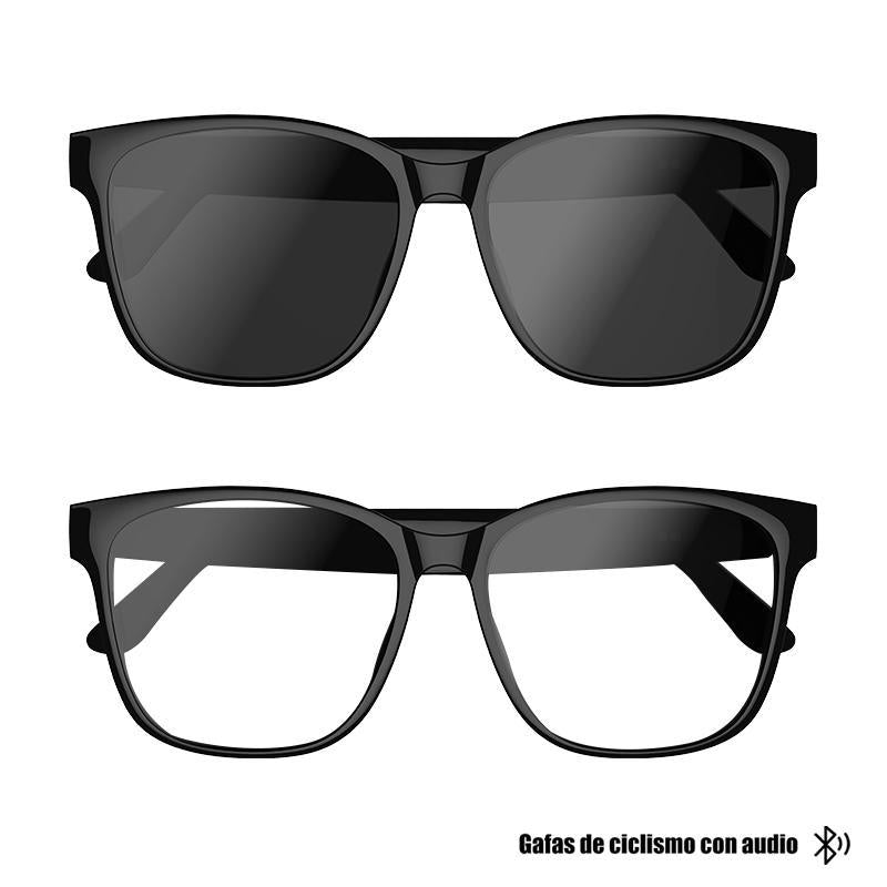 智能蓝牙眼镜,配备自动变暗偏光镜片、内置扬声器和麦克风、蓝光阻隔功能