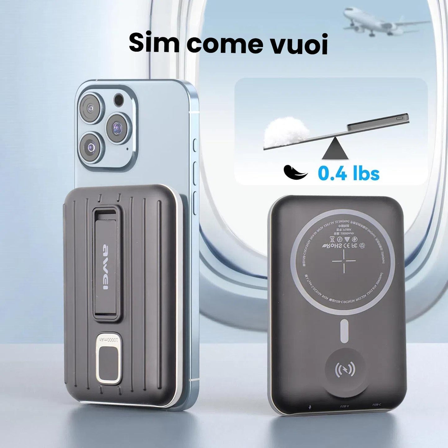 Awei Power Bank magnetico da 10000