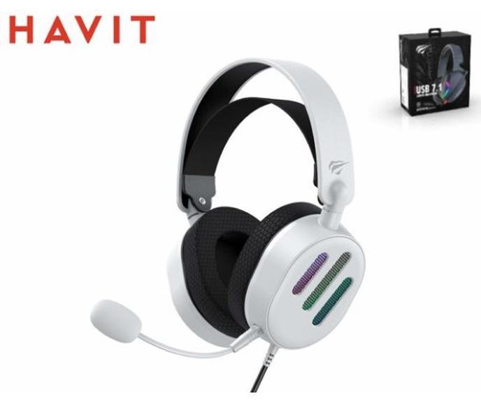 Havit Cuffie Gaming Headphones H2038U RGB (white)
