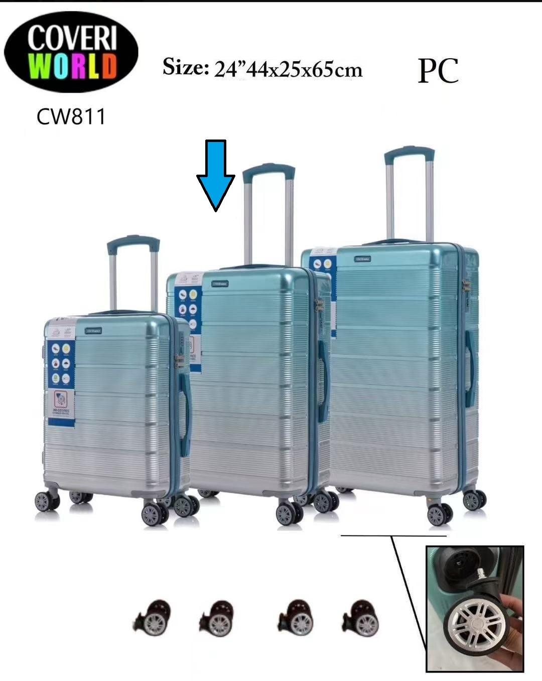 轻质聚碳酸酯 24 英寸中型行李箱 - 时尚耐用的设计