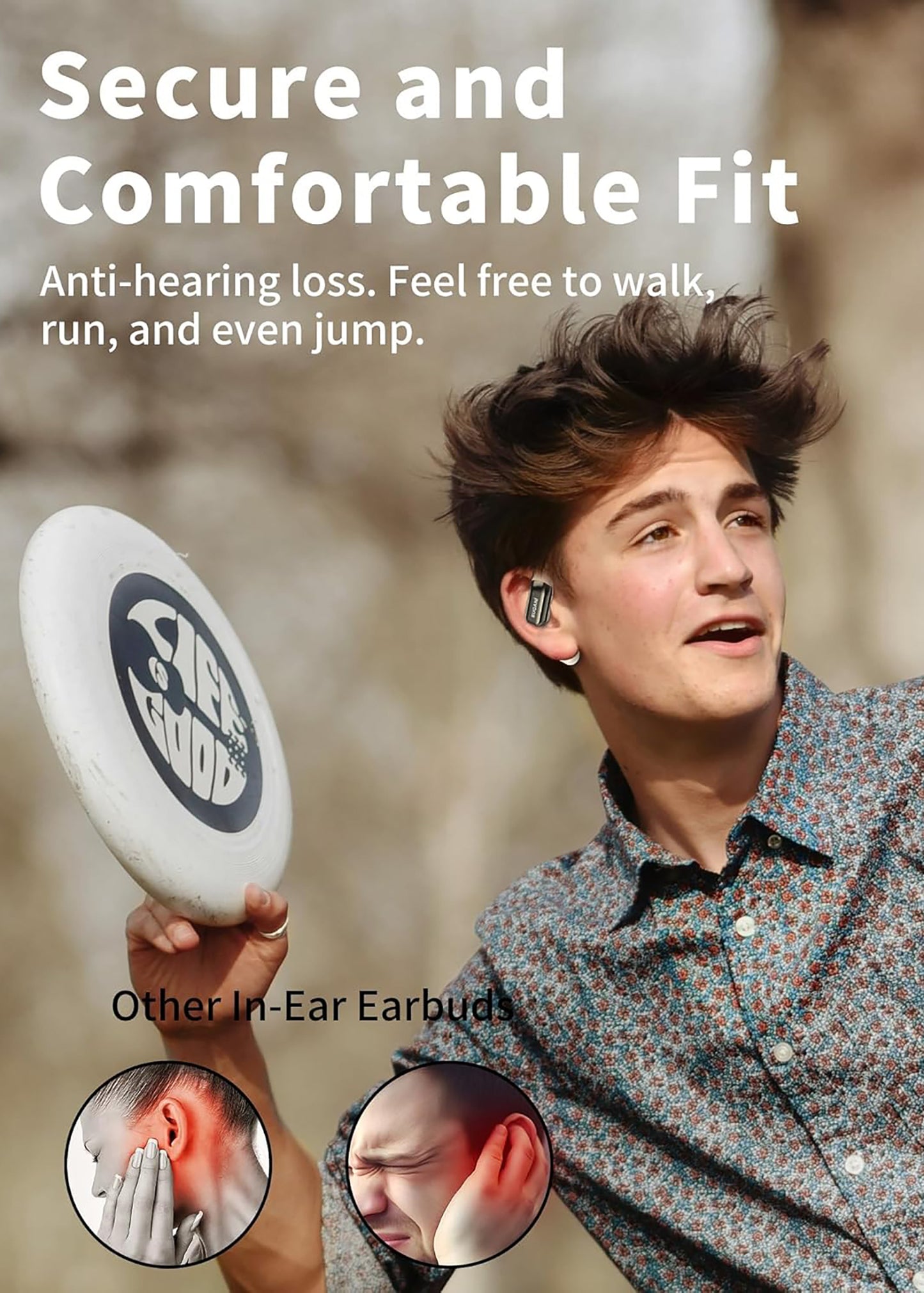 Awei Auricolari Bluetooth True Wireless con Tecnologia di Conduttività Aria