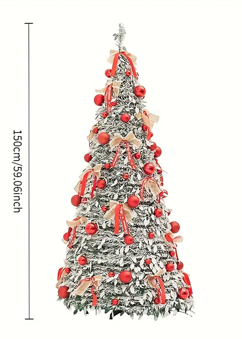 Albero di Natale pieghevole decorazione festiva pieghevole salvaspazio